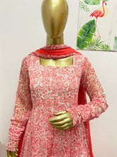 White printed anarkali - kasumi.in
